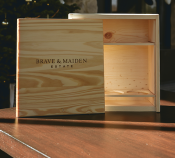 Three Bottle Wood Box 1